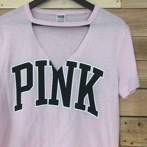 PINK logo tee